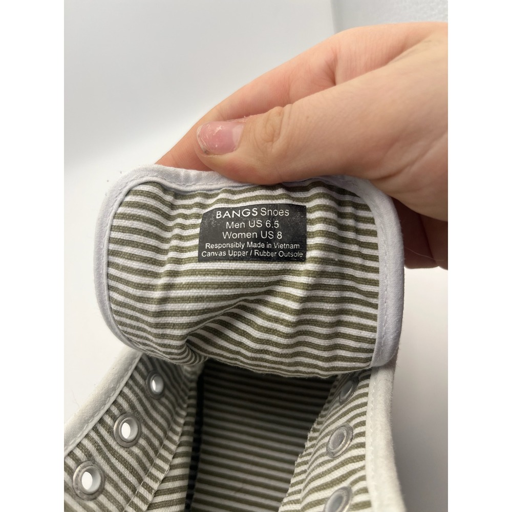 BANGS Shoes White Desert Embroidered High Top Sneakers Mens 6.5 Womens 8 - Picture 6 of 6